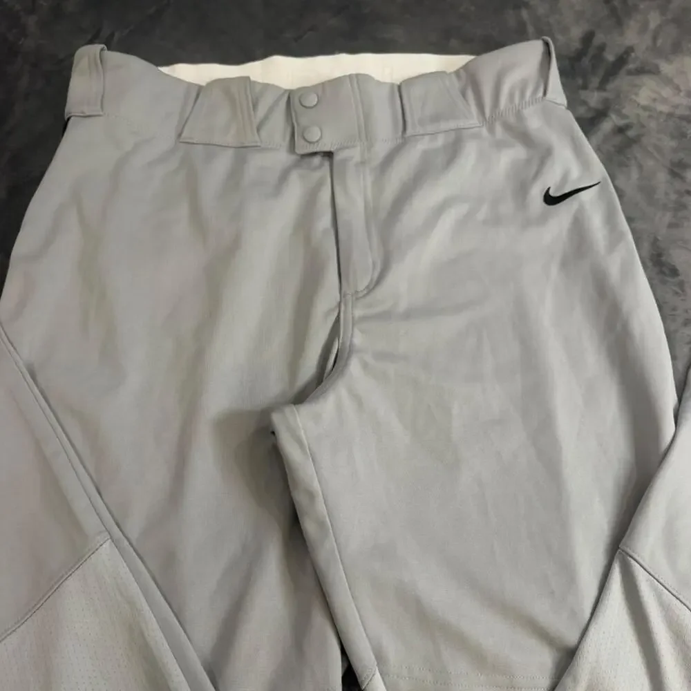 Nike Dri Fit Swingman Baseball Pants Men's Sz XL Gray Black Stripe Vented